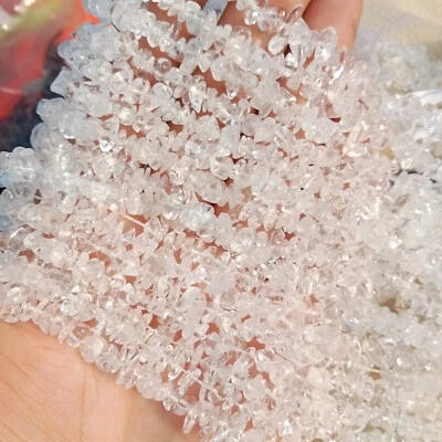 13 inches Herkimer Diamond  Smooth Gemstone Beads,Center Drilled 7x4-mm-8x5mm 03 - Image 1 of 4