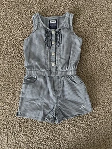 Girls Levi’s romper 4T Sleeveless One Piece Pockets Boho School Stripes Stretch - Picture 1 of 7