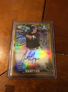 2016 Bowman Chrome GARRETT HAMPSON Auto GOLD REFRACTOR 20/50 CDA-GH - Picture 1 of 4