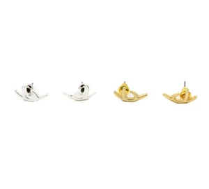 Niedliche Elch Rentier Geweih Tier Goldlegierung Metall Ohrstecker - schneller Versand! - Bild 1 von 5