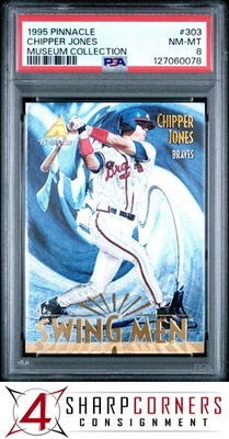 Pinnacle Museum Collection 1995 #303 Chipper Jones Hof Pop 3 PSA 8 Foto 1 de 2