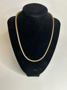 Juego de dos collar de cadena de serpiente cuadrada de acero inoxidable chapado en oro de 2,0 mm de 14 pulgadas - Imagen 1 de 8