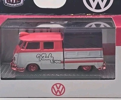 ☮️1959 VW Dbl кабина грузовика VW любовь💰CHASE💰 металлический розовый колеса - только 1 из 750 - M2  - Изображение 1 из 4