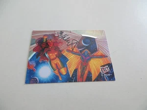 '94 ULTRA X-MEN TEAM PORTRAIT ROGUE ARCHANGEL FOIL CARD SIGNED GREG HILDEBRANDT - Picture 1 of 2