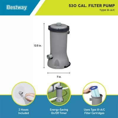 Filter Pump Bestway Flowclear 530Gal Filter Pump Swimming Pool - Image 1 of 4