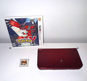 No charger no pen 3DS XL Red + Pokemon Y + Super Mario 3D Land +