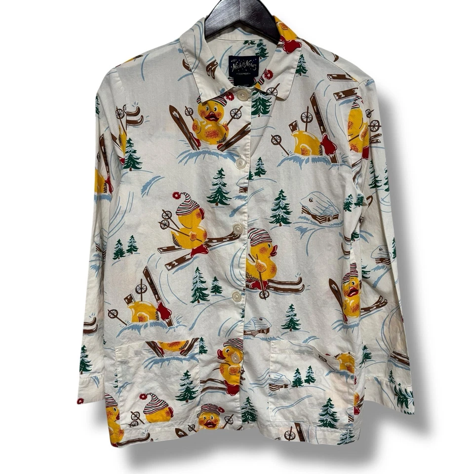 Pijama feminino Nick & Nora top roupa de dormir tamanho médio 20,5 x 28 - Imagem 1 de 4