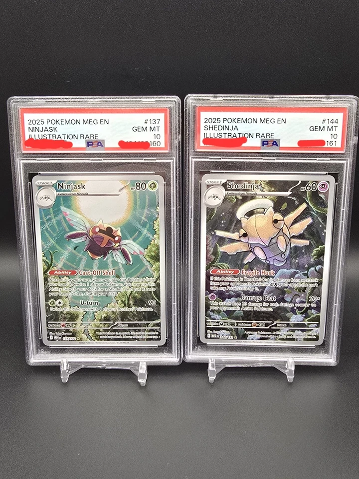 SEQUENTIAL PSA 10 Shedinja 144/132 Ninjask 137/132 Mega Evolution Holo - Image 1 of 1