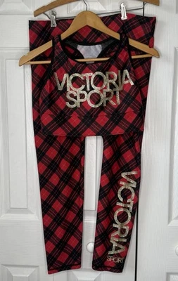 VICTORIA SECRET Red Sport Set | Sports Bra Size | Leggings Size XL - Image 1 of 4