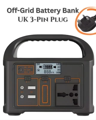 100W Portable Power Station 24000mAh Solar Generator 220V UK Plug Camping Power  - Image 1 of 4