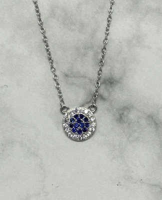 Colar moderno de cristal olho mau 18 polegadas - Imagem 1 de 4