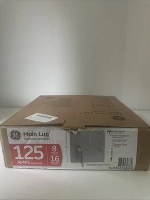 GE TLM812SCUDP 8 espacios 16 circuitos centro de carga terminal principal panel eléctrico 125 amperios Foto 1 de 4
