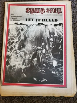 Rolling Stone Magazine Jan. 21  1970  Hells Angels, Stones Concert Altamont # 50 - Image 1 of 2