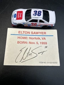 Racing Champions modelo de coche fundido a presión y tarjeta de coleccionista NASCAR conductor Elton Sawyer - Imagen 1 de 5