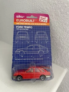 Siku Madę in Germania Eurobuilt 1:55 Ford Sierra 2.3 Ghia (Tempo Card) in rosso - Foto 1 di 6