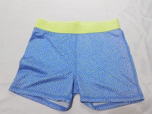 Danskin Now Girls Youth Athletic Shorts X-Large 14/16 Blue Green - Picture 1 of 8