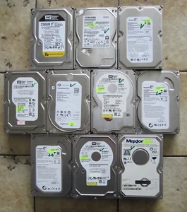 10 Stück 3,5" Festplatten 160 GB - 1 TB, gebraucht, ungeprüft, versch. Marken - Bild 1 von 5