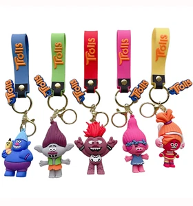 Llavero Trolls 5 piezas - Juguetes, rellenos de bolsa de regalos, favores, premios, divertidos coleccionables - Imagen 1 de 4