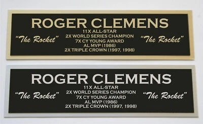 Placa de identificación de Roger Clemens para camiseta de béisbol autografiada firmada foto guante bate  Foto 1 de 2
