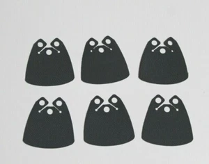 6x Capa negra Capa Abrigo con 3 agujeros Top Holes, Figura - Imagen 1 de 1