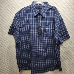 Van Heusen Mens SS Shirt Big and Tall 3XLT 20-20.5 Blue $50 NWT - Picture 1 of 7