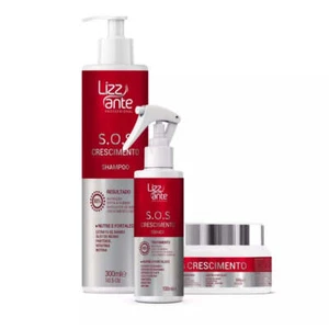 SOS Crescimento Hair Growth Nourishing Treatment Kit Nutre Fortalece Lizz Ante - Picture 1 of 4