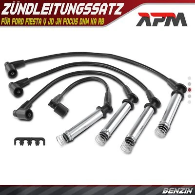 4x Zündkabelsatz Zündkabel Zündleitung für Ford KA 1.3 1.6 02-08 Fiesta V 1.3L - Bild 1 von 4