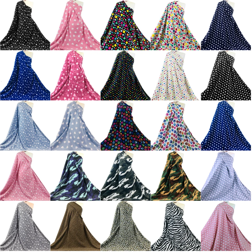 Tela Polar Estampada Premium Polar Anti Píldora Animales Estrellas Puntos Corazones Material Foto 1 de 4