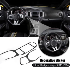 Cubierta de panel de tablero interior de fibra de carbono para Dodge Charger 2011-14 - Imagen 1 de 9