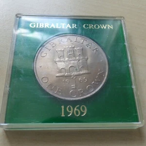 1969 Gibraltar One Crown " Key to the City " in Original Box - Bild 1 von 2