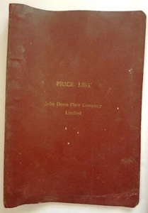 John Deere Plow Company Limited Price List Spiral Coil Binder Cover - Empty - Picture 1 of 5