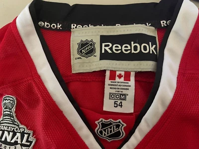 Camiseta Reebok NHL Chicago Blackhawks Corey Crawford 50 Talla 54 2013 Copa Stanley Foto 1 de 4