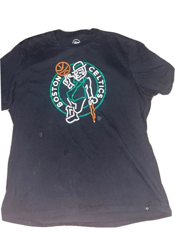 Boston Celtics NBA Shirt Mens XL Black Green Graphic Basketball Cover