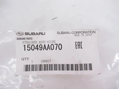 Conjunto de filtro de tubo de recogida de bomba de aceite genuino OEM Subaru 15049AA070 Foto 1 de 4