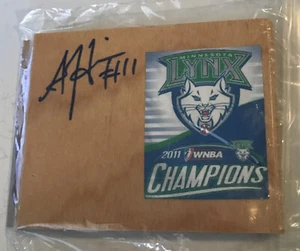 AMBER HARRIS Minnesota LYNX Basketball WNBA Signed Floor Tile 5" x 4" Xavier - Picture 1 of 1