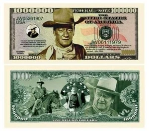 (10) John Wayne Million Dollar Bill - Picture 1 of 3