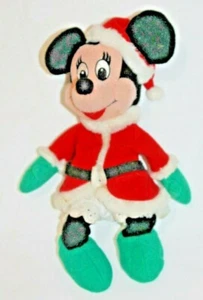 Disney Minnie Mouse Bean Bag Plush Toy Mrs. Clause Holiday Christmas 9" Vintage - Picture 1 of 12