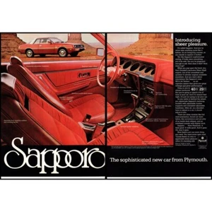 1978 Plymouth Sapporo 2 Door Vintage Print Ad Japanese Compact Car 70s Wall Art - Picture 1 of 3