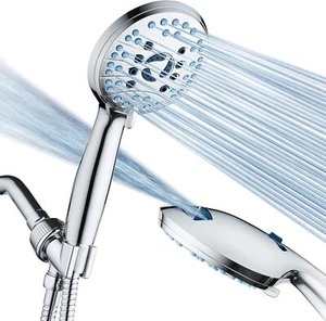 High Pressure 8-mode Handheld Shower Head -Anti-clog Nozzles,Built-in Power Wash - Picture 1 of 8
