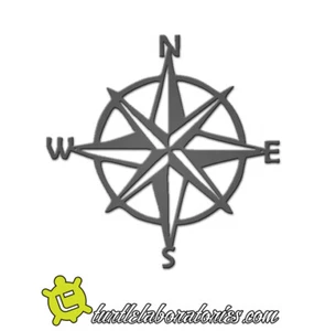 Decorative Compass Metal Wall Sculpture Art Hanging Home Decor - Picture 1 of 1
