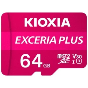 Kioxia Exceria Plus Micro SDXC 64 GB UHS-I U3 V30 A1 Classe 10 con adattatore - Foto 1 di 1