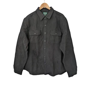 J. Crew Heavyweight Chamois Workshirt Mens Sze XL Black Chamois NWT $138 BK216 - Picture 1 of 6