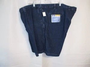 Dockers 100% Cotton Pleat Front 50 W Blue Denim Short NEW w/Tags - Picture 1 of 3