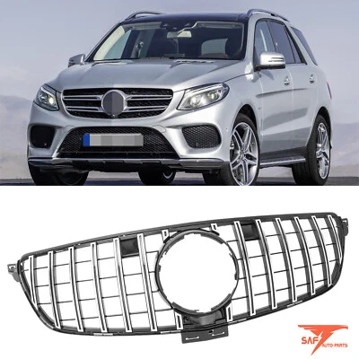Parrilla cromada para Mercedes Benz W166 2016-2019 GLE350 GLE400 GLE43 AMG GT Foto 1 de 4