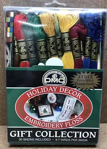 DMC Embroidery Floss Pack Holiday Decor 30 Skeins Per Package + Free Patterns - Picture 1 of 5