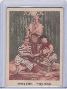 1959 Fleer The Three Stooges Trading Card #84 Strong Backs - Weak Minds - VG - Picture 1 of 2