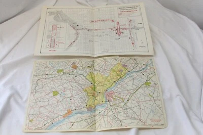Philadelphia PA Map 1975 Bicentennial Transportation Bus Plan Intl Airport - Image 1 of 4