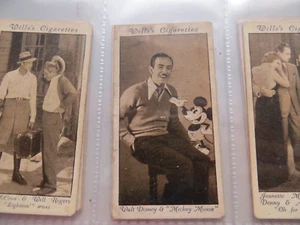 1931 WALT DISNEY & MICKEY MOUSE WILLS CINEMA STARS 3rd SERIES CIGARETTE CARD VGC - Picture 1 of 12