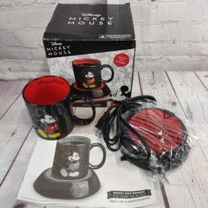 Disney Classic Mickey Mouse Coffee Mug with Electric Warmer 10oz Ceramic Cup NOB - Picture 1 of 6