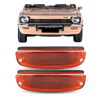 Juego de montaje de señal de giro delantera par ámbar Chevrolet Chevette Kadett 1973-1982 Foto 1 de 4